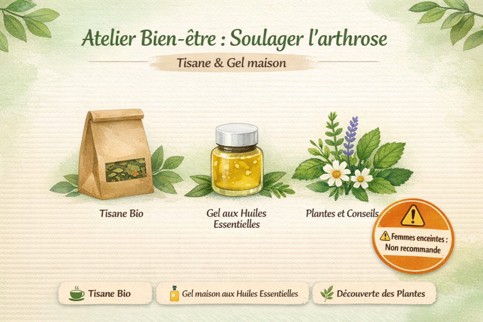 Préparation d’une tisane bio pour soulager l’arthrose